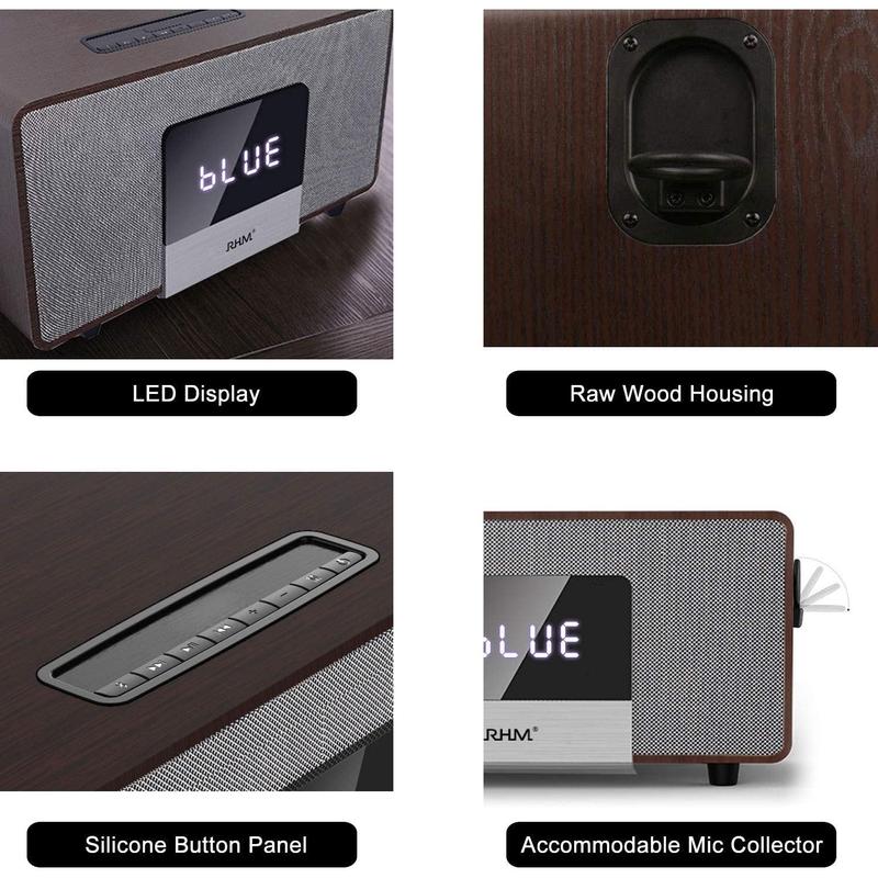 RHM K222 Karaoke Machine and Home Theater System with Wireless Microphones - 5